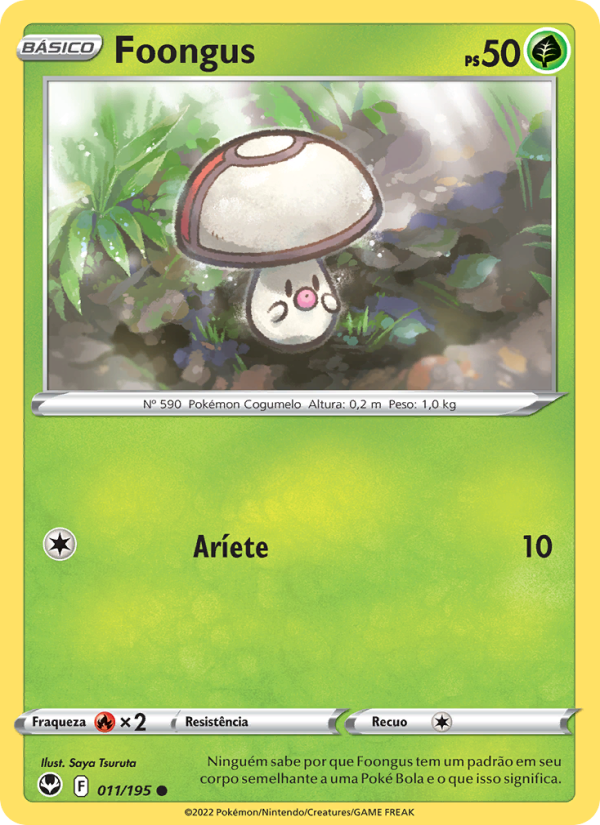 Foongus 011 — Tempestade Prateada (Portuguese Pokémon TCG card)
