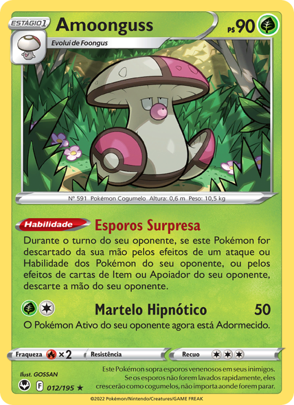 Amoonguss 012 — Tempestade Prateada (Portuguese Pokémon TCG card)