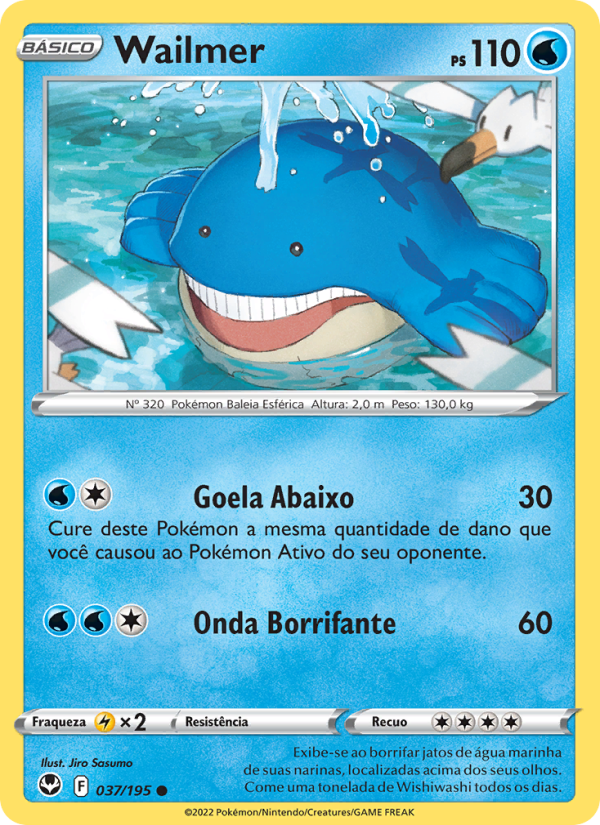 Wailmer 037 — Tempestade Prateada (Portuguese Pokémon TCG card)