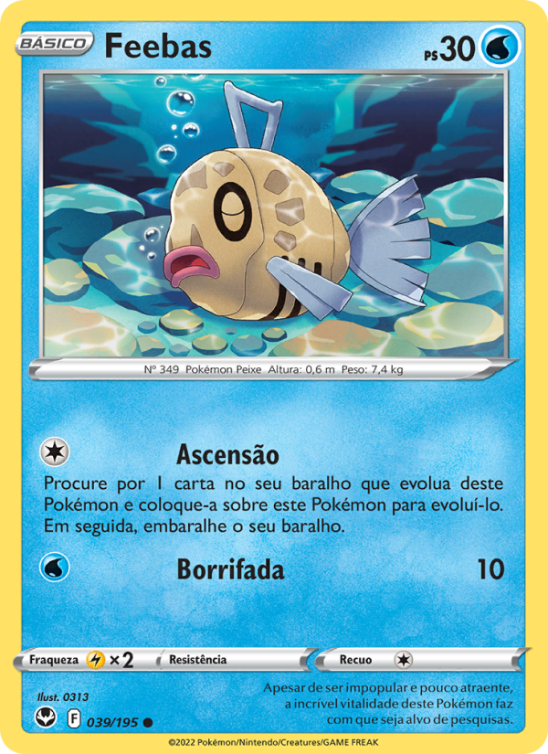 Feebas 039 — Tempestade Prateada (Portuguese Pokémon TCG card)