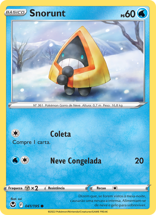Snorunt 041 — Tempestade Prateada (Portuguese Pokémon TCG card)