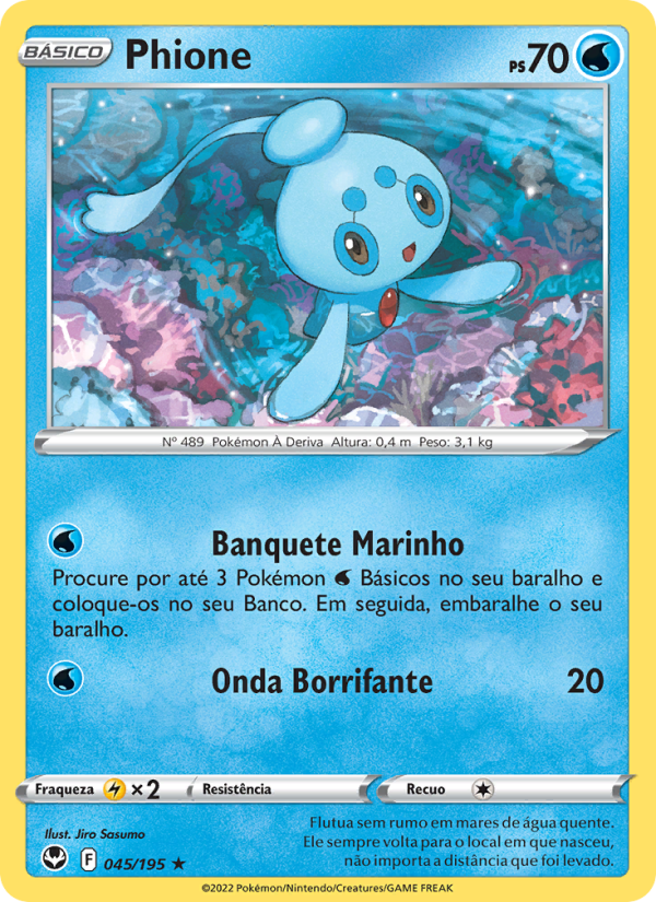 Phione 045 — Tempestade Prateada (Portuguese Pokémon TCG card)