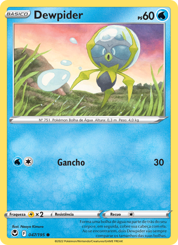 Dewpider 047 — Tempestade Prateada (Portuguese Pokémon TCG card)