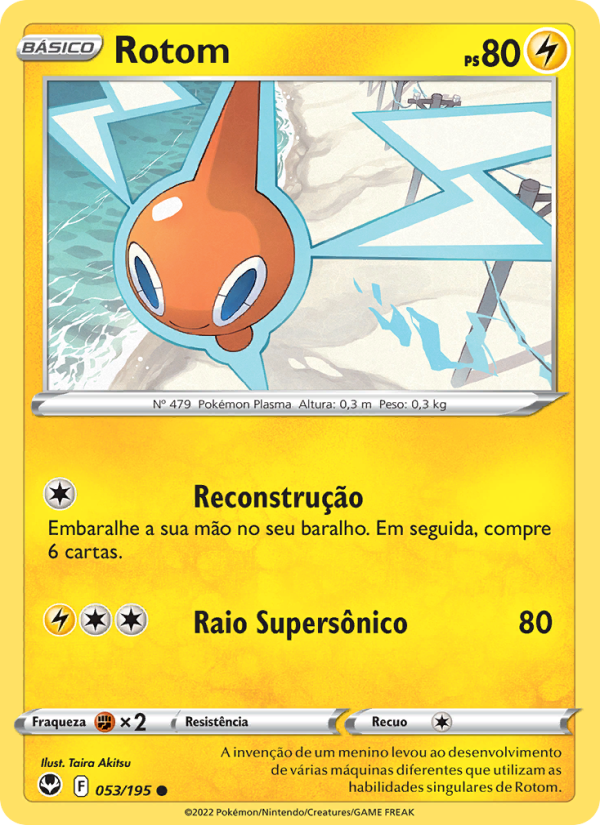 Rotom 053 — Tempestade Prateada (Portuguese Pokémon TCG card)