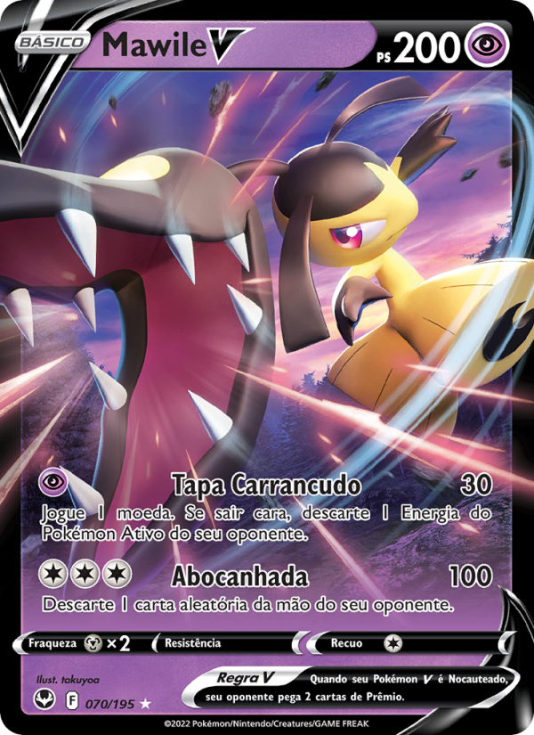 Mawile V 070 — Tempestade Prateada (Portuguese Pokémon TCG card)