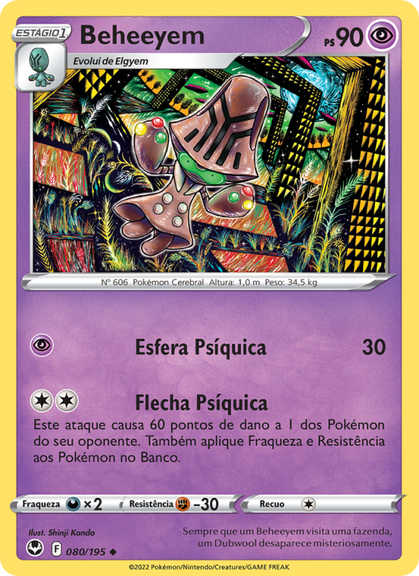 Beheeyem 080 — Tempestade Prateada (Portuguese Pokémon TCG card)