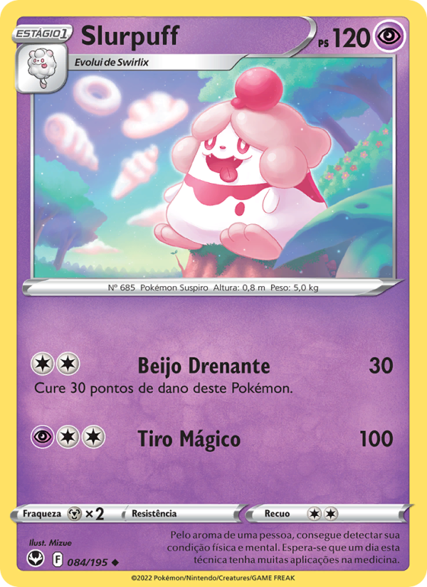 Slurpuff 084 — Tempestade Prateada (Portuguese Pokémon TCG card)