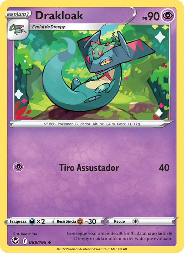 Drakloak 088 — Tempestade Prateada (Portuguese Pokémon TCG card)