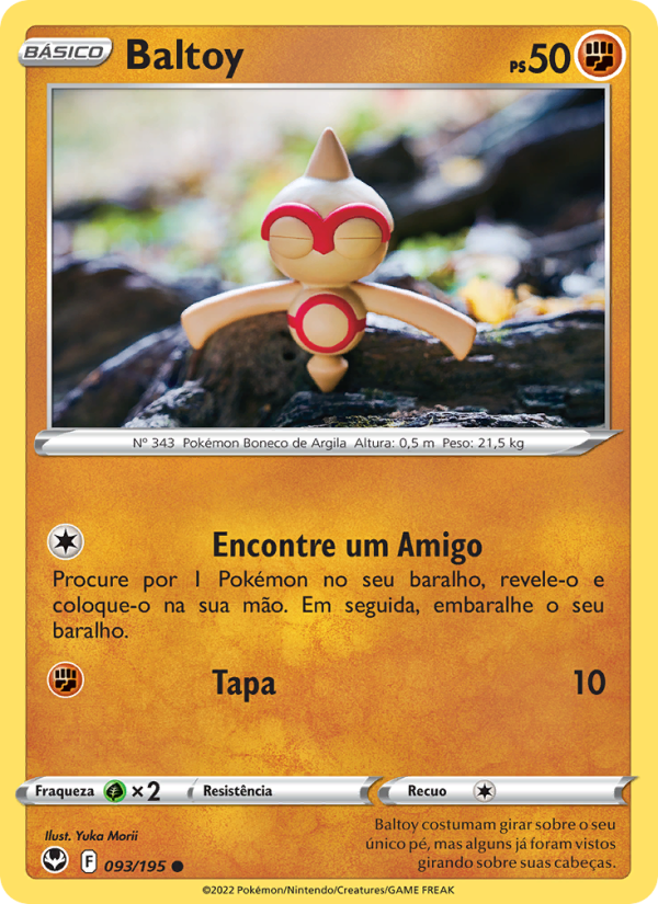 Baltoy 093 — Tempestade Prateada (Portuguese Pokémon TCG card)