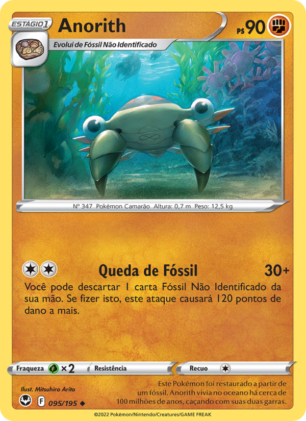 Anorith 095 — Tempestade Prateada (Portuguese Pokémon TCG card)