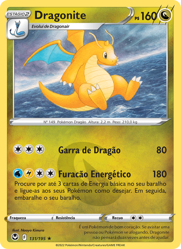 Dragonite 131 — Tempestade Prateada (Portuguese Pokémon TCG card)