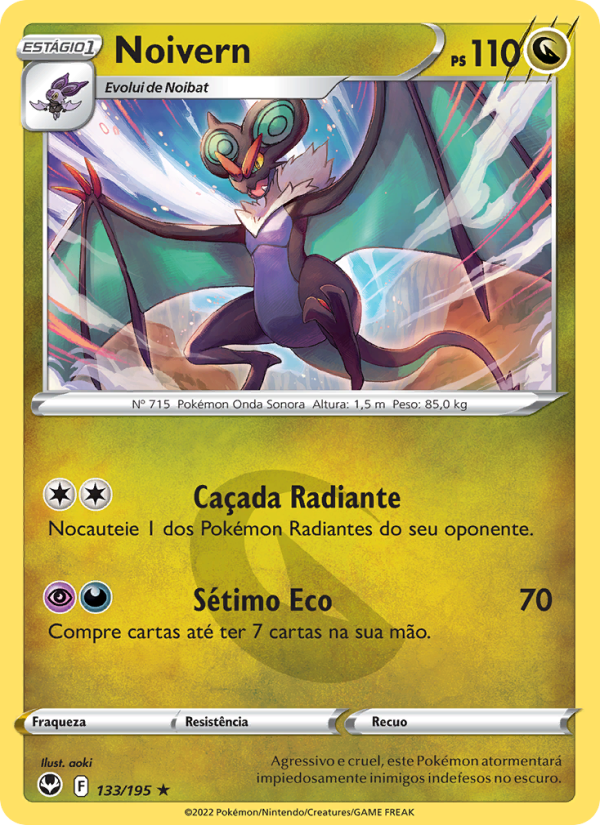 Noivern 133 — Silver Tempest (Portuguese Pokémon TCG card)