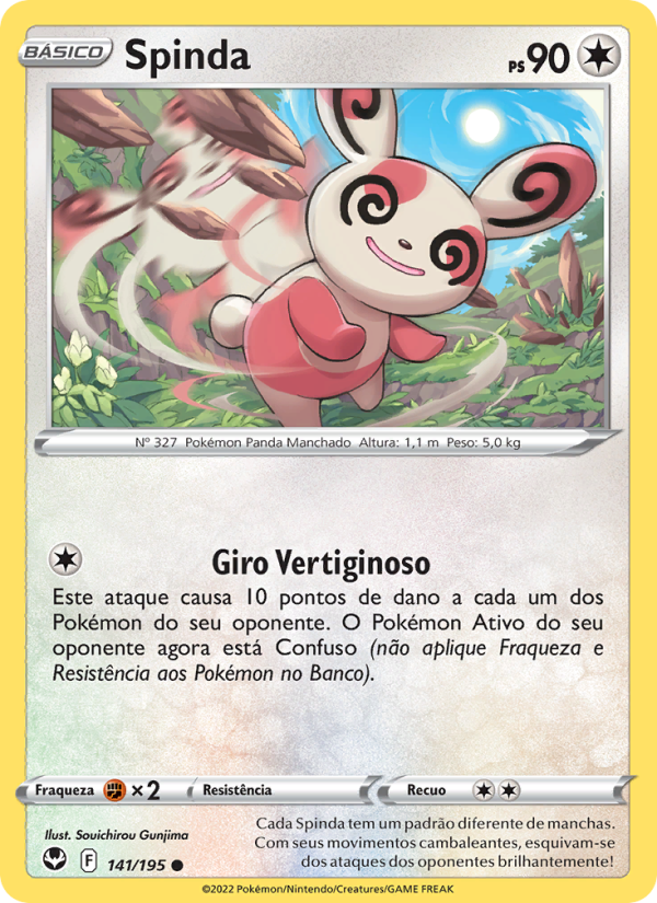 Spinda 141 — Tempestade Prateada (Portuguese Pokémon TCG card)