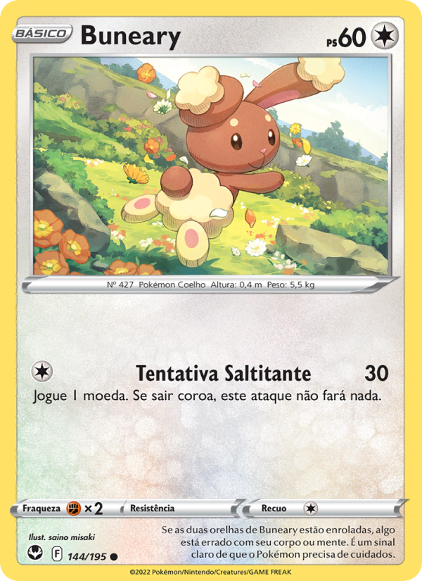 Buneary 144 — Tempestade Prateada (Portuguese Pokémon TCG card)