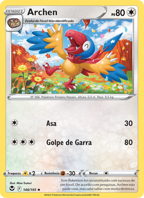 Archen 146 — Silver Tempest (Portuguese Pokémon TCG card)
