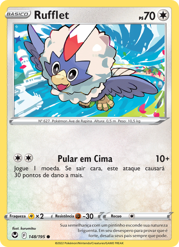 Rufflet 148 — Tempestade Prateada (Portuguese Pokémon TCG card)