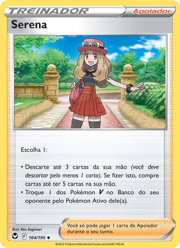 Serena 164 — Tempestade Prateada (Portuguese Pokémon TCG card)