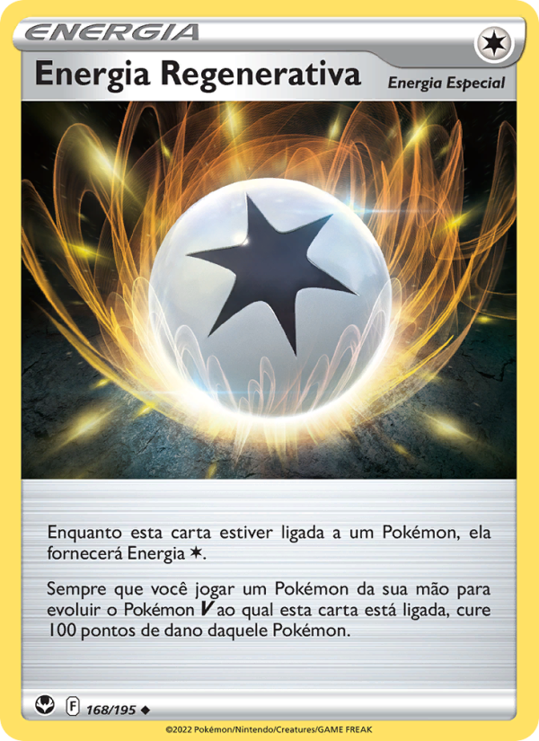 Energia Regenerativa 168 — Tempestade Prateada (Portuguese Pokémon TCG card)