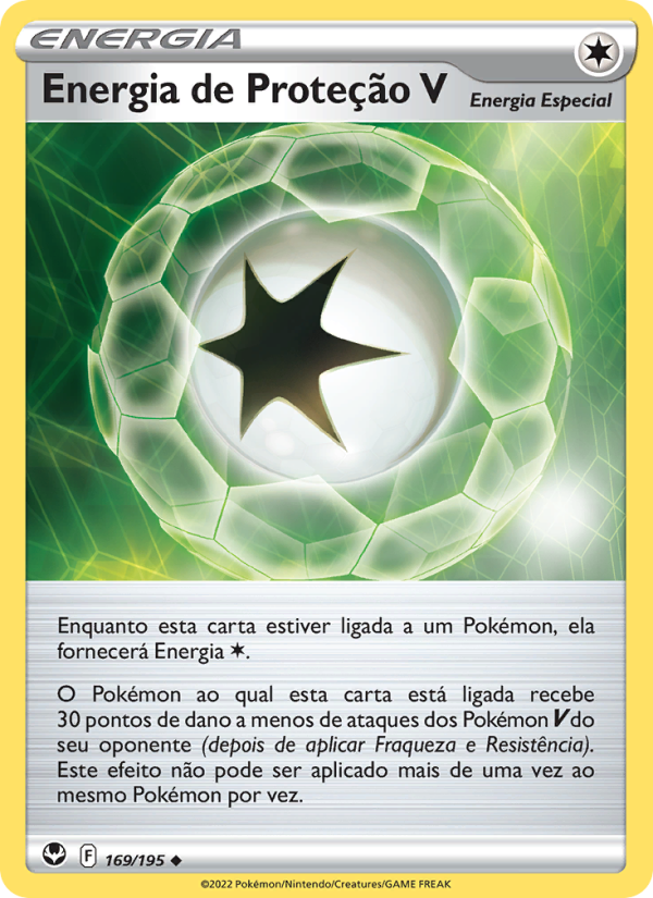Energia de Proteção V 169 — Tempestade Prateada (Portuguese Pokémon TCG card)