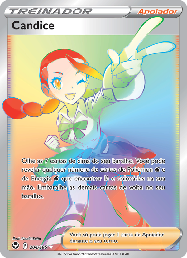 Candice 204 — Tempestade Prateada (Portuguese Pokémon TCG card)