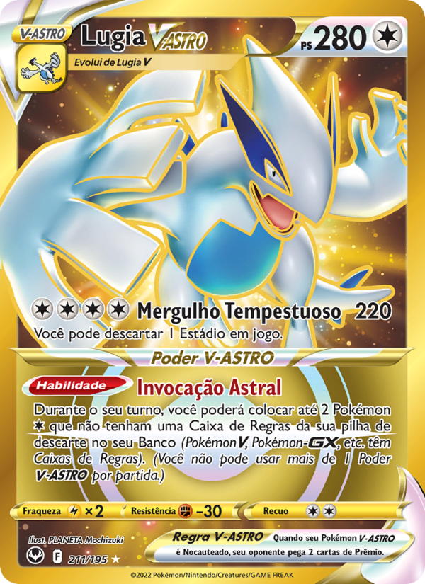 Lugia V-ASTRO 211 — Tempestade Prateada (Portuguese Pokémon TCG card)