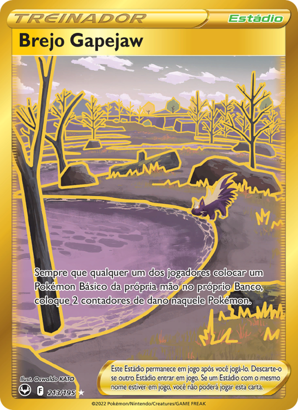 Brejo Gapejaw 213 — Tempestade Prateada (Portuguese Pokémon TCG card)