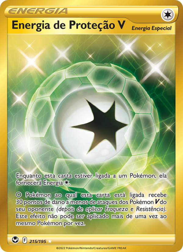 Energia de Proteção V 215 — Tempestade Prateada (Portuguese Pokémon TCG card)