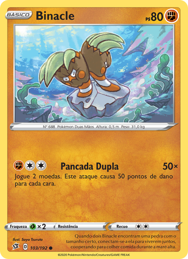 Binacle 103 — Rixa Rebelde (Portuguese Pokémon TCG card)