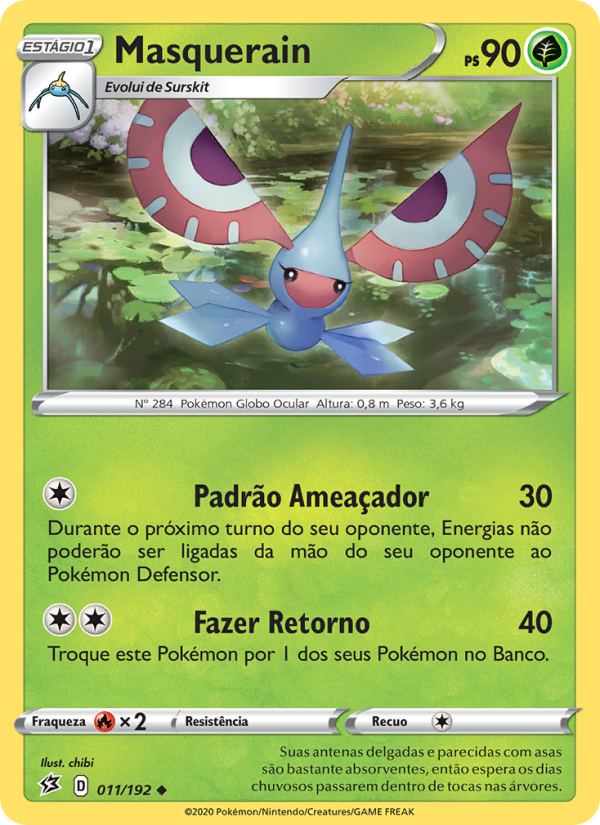 Masquerain 11 — Rixa Rebelde (Portuguese Pokémon TCG card)