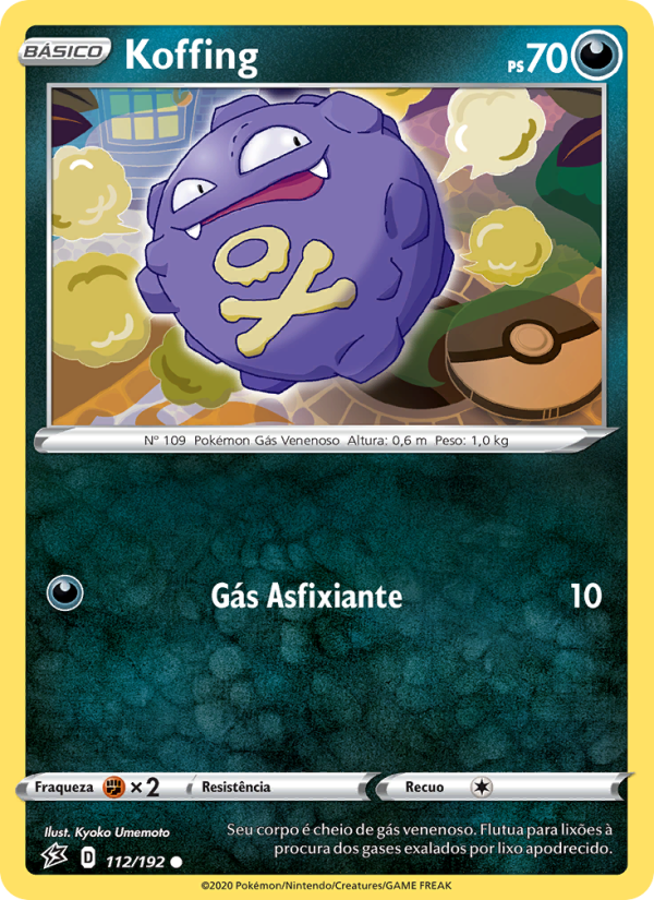 Koffing 112 — Rixa Rebelde (Portuguese Pokémon TCG card)
