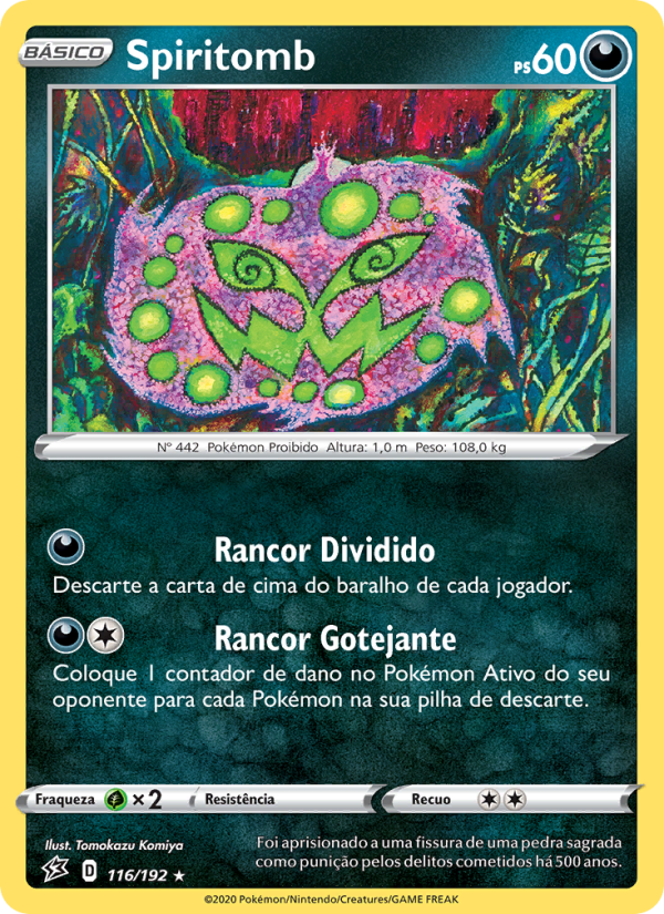 Spiritomb 116 — Rixa Rebelde (Portuguese Pokémon TCG card)