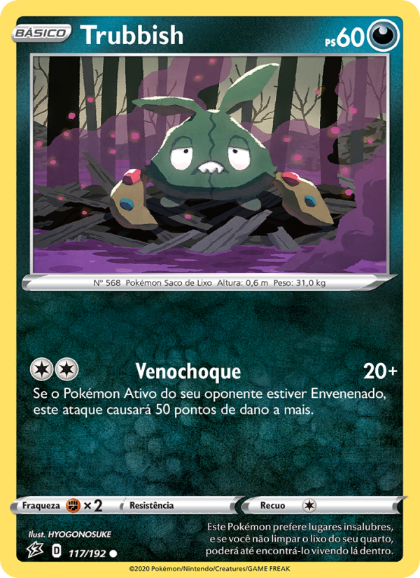 Trubbish 117 — Rixa Rebelde (Portuguese Pokémon TCG card)