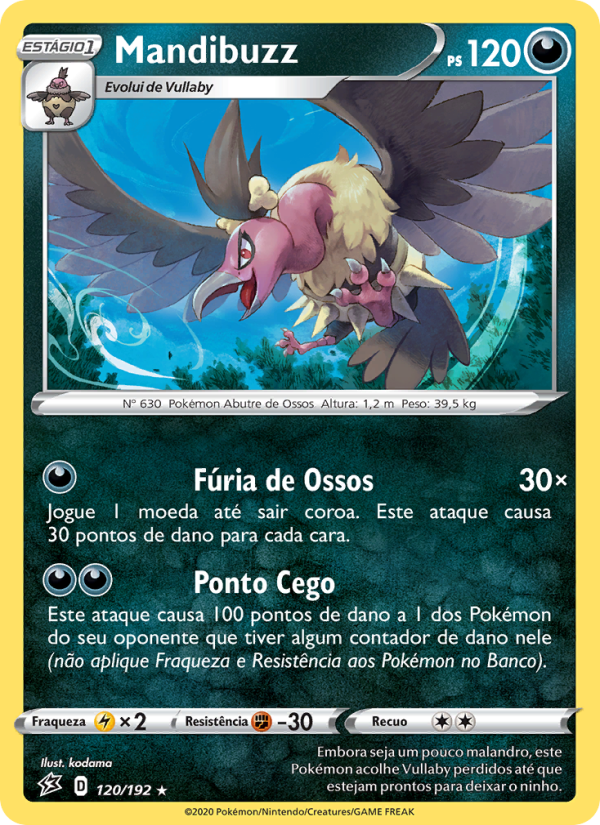 Mandibuzz 120 — Rixa Rebelde (Portuguese Pokémon TCG card)