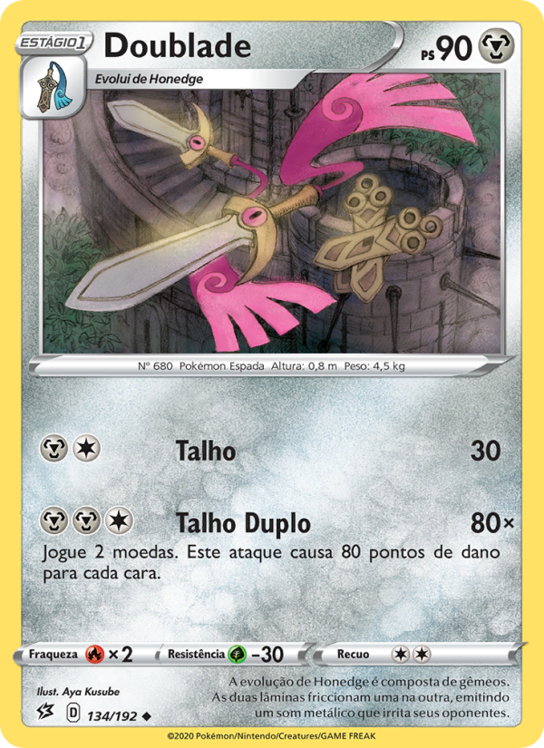 Doublade 134 — Rixa Rebelde (Portuguese Pokémon TCG card)