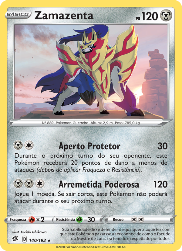 Zamazenta 140 — Rixa Rebelde (Portuguese Pokémon TCG card)