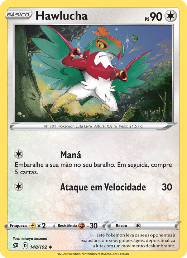 Hawlucha 148 — Rixa Rebelde (Portuguese Pokémon TCG card)
