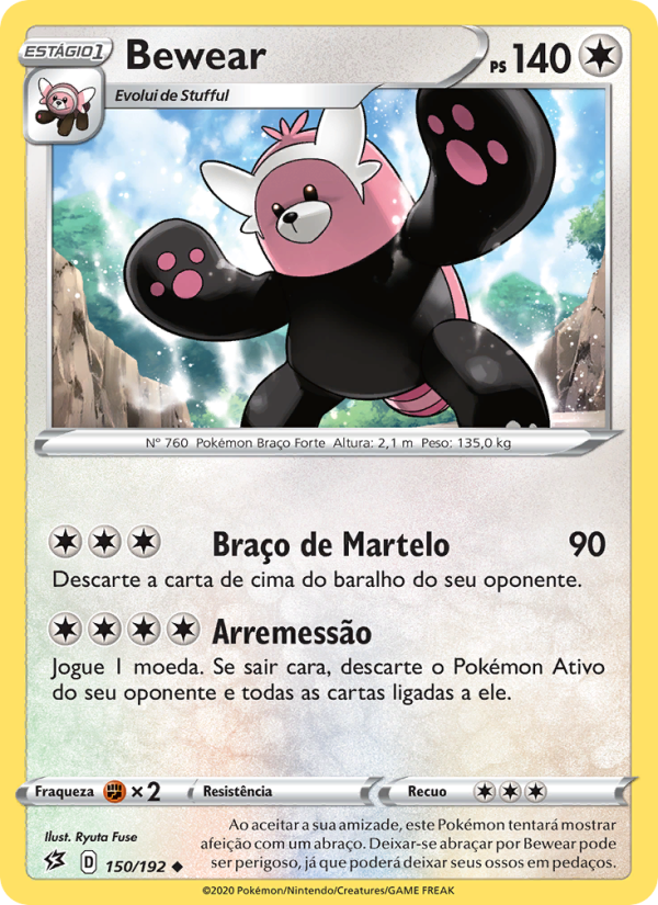Bewear 150 — Rebel Clash (Portuguese Pokémon TCG card)