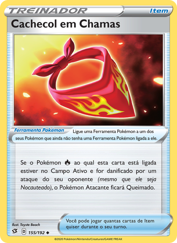 Cachecol em Chamas 155 — Rixa Rebelde (Portuguese Pokémon TCG card)