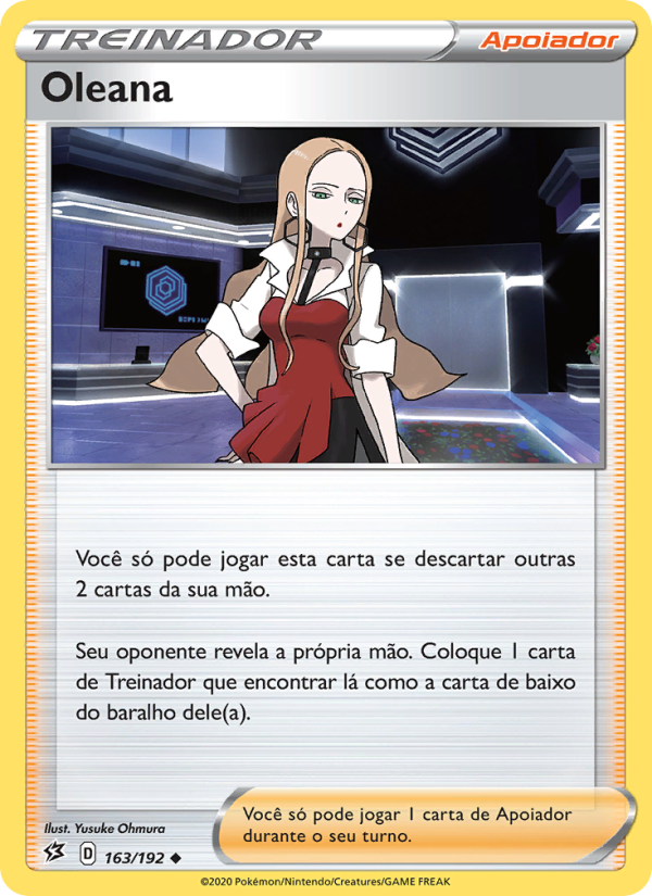Oleana 163 — Rixa Rebelde (Portuguese Pokémon TCG card)