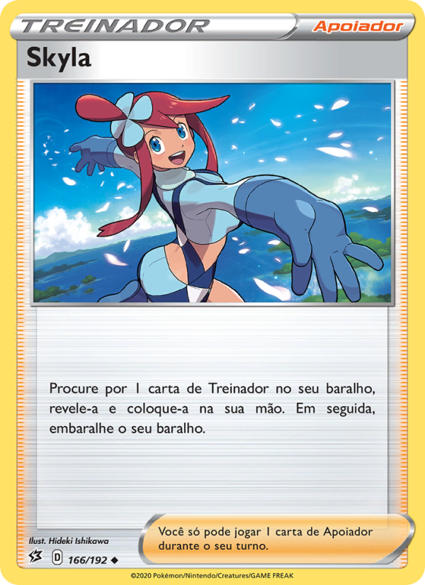 Skyla 166 — Rixa Rebelde (Portuguese Pokémon TCG card)