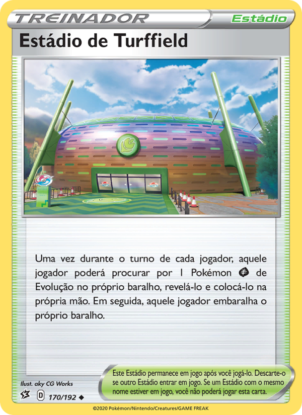 Estádio de Turffield 170 — Rixa Rebelde (Portuguese Pokémon TCG card)