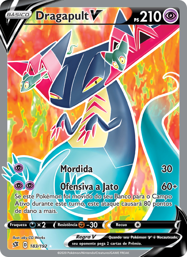 Dragapult V 183 — Rixa Rebelde (Portuguese Pokémon TCG card)