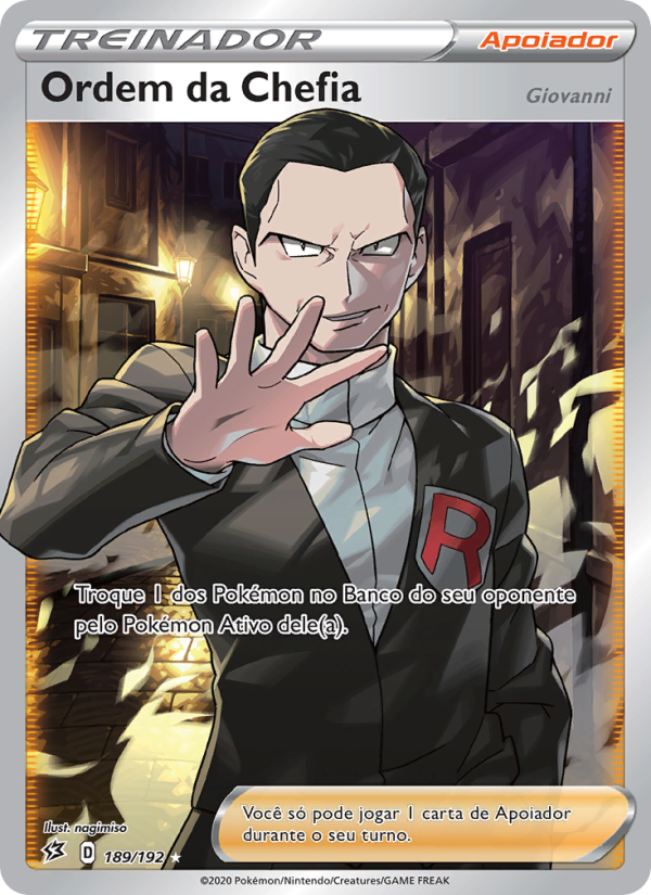 Ordem da Chefia 189 — Rixa Rebelde (Portuguese Pokémon TCG card)