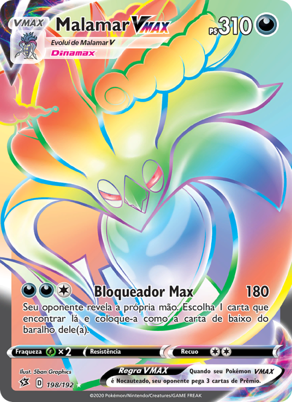 Malamar VMAX 198 — Rixa Rebelde (Portuguese Pokémon TCG card)
