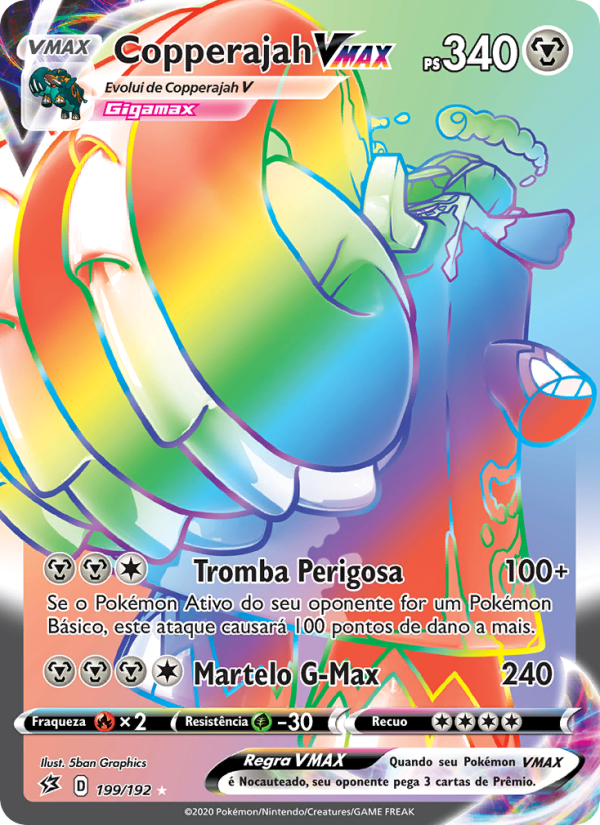 Copperajah VMAX 199 — Rixa Rebelde (Portuguese Pokémon TCG card)