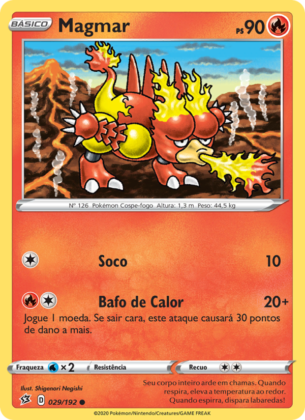 Magmar 29 — Rixa Rebelde (Portuguese Pokémon TCG card)