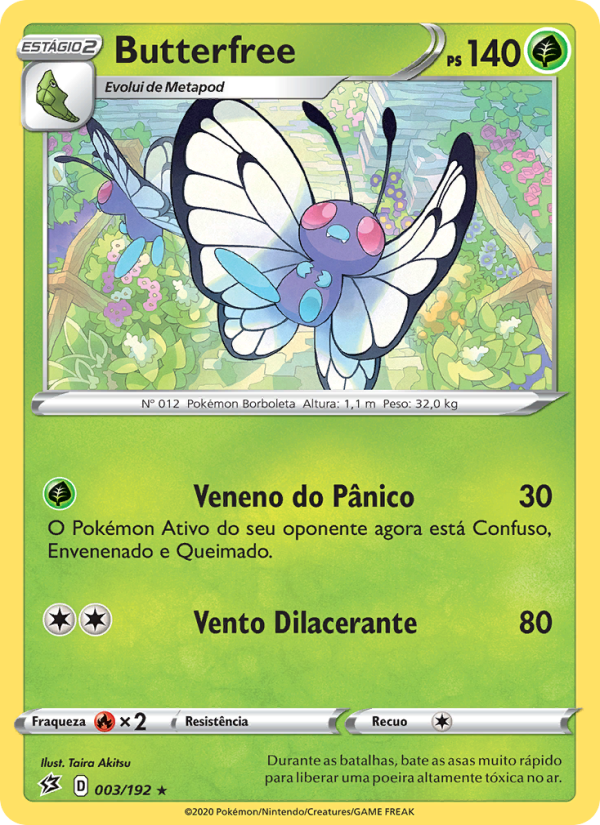 Butterfree 3 — Rixa Rebelde (Portuguese Pokémon TCG card)