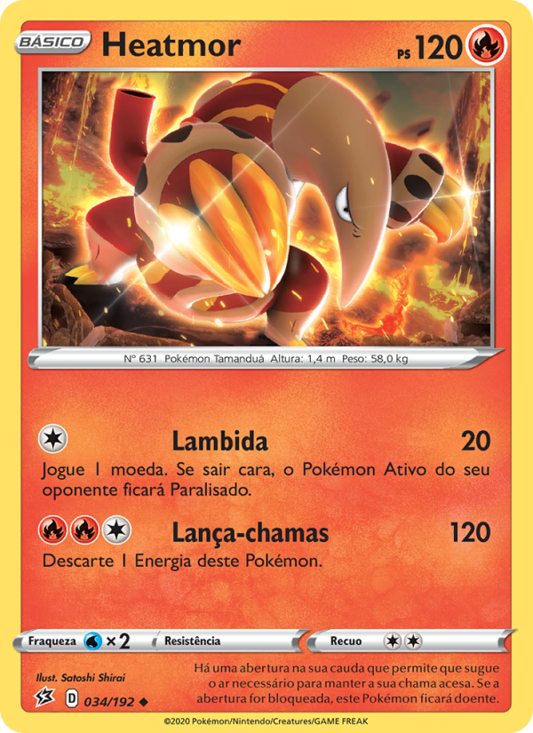 Heatmor 34 — Rixa Rebelde (Portuguese Pokémon TCG card)