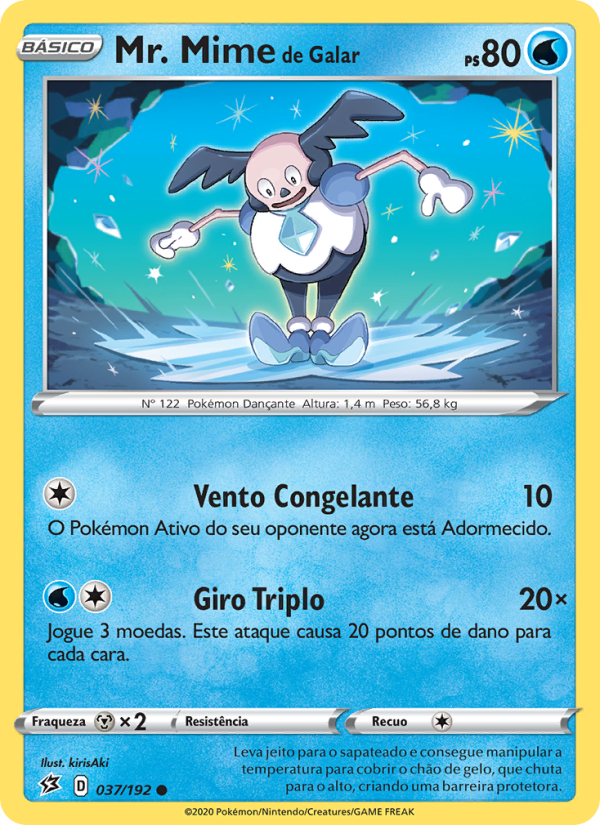 Mr. Mime de Galar 37 — Rixa Rebelde (Portuguese Pokémon TCG card)