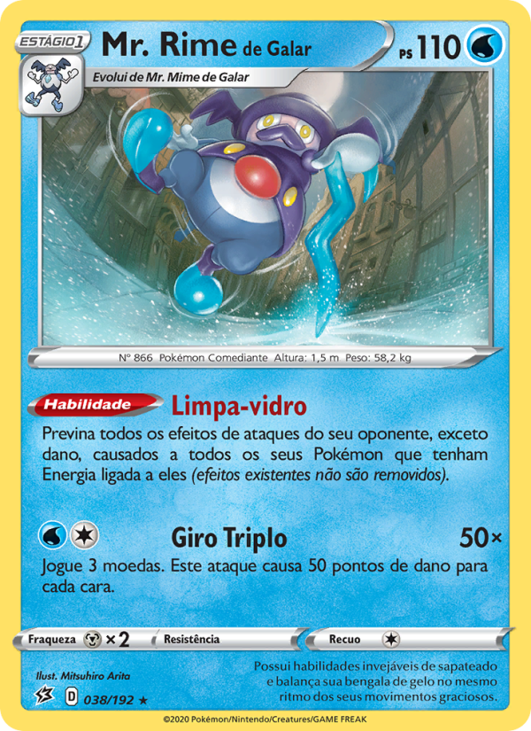 Mr. Rime de Galar 38 — Rixa Rebelde (Portuguese Pokémon TCG card)